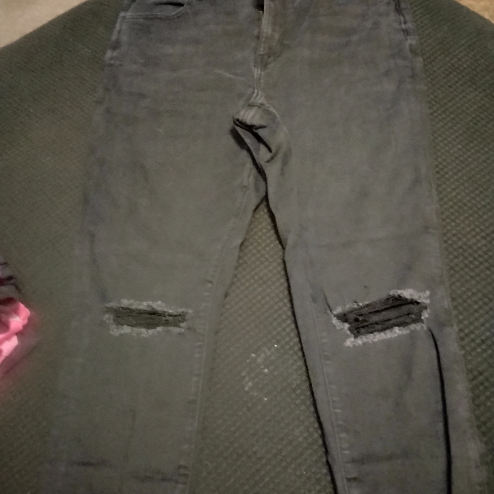American Eagle Outfitters Skinny Ripped Gray Jeans